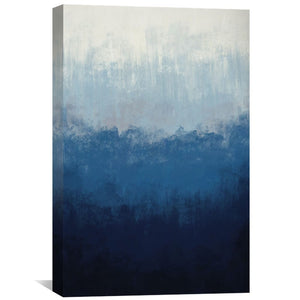 Transitioned Blue Canvas Art 30 x 45cm / Unframed Canvas Print Clock Canvas