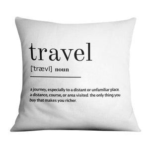 Travel Definition B Cushion Cushion Cushion Square Clock Canvas