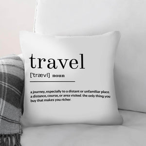 Travel Definition B Cushion Cushion Cushion Square Clock Canvas