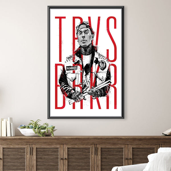 Travis Barker Canvas ClockCanvas