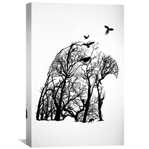 Tree of Illusion Eagle Canvas Art Clock Canvas