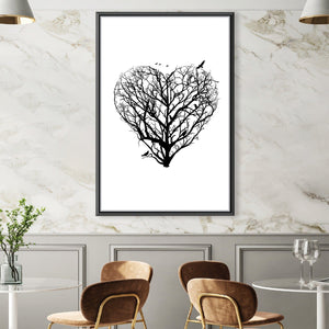 Tree of Illusion Heart Canvas Art 30 x 45cm / Unframed Canvas Print Clock Canvas