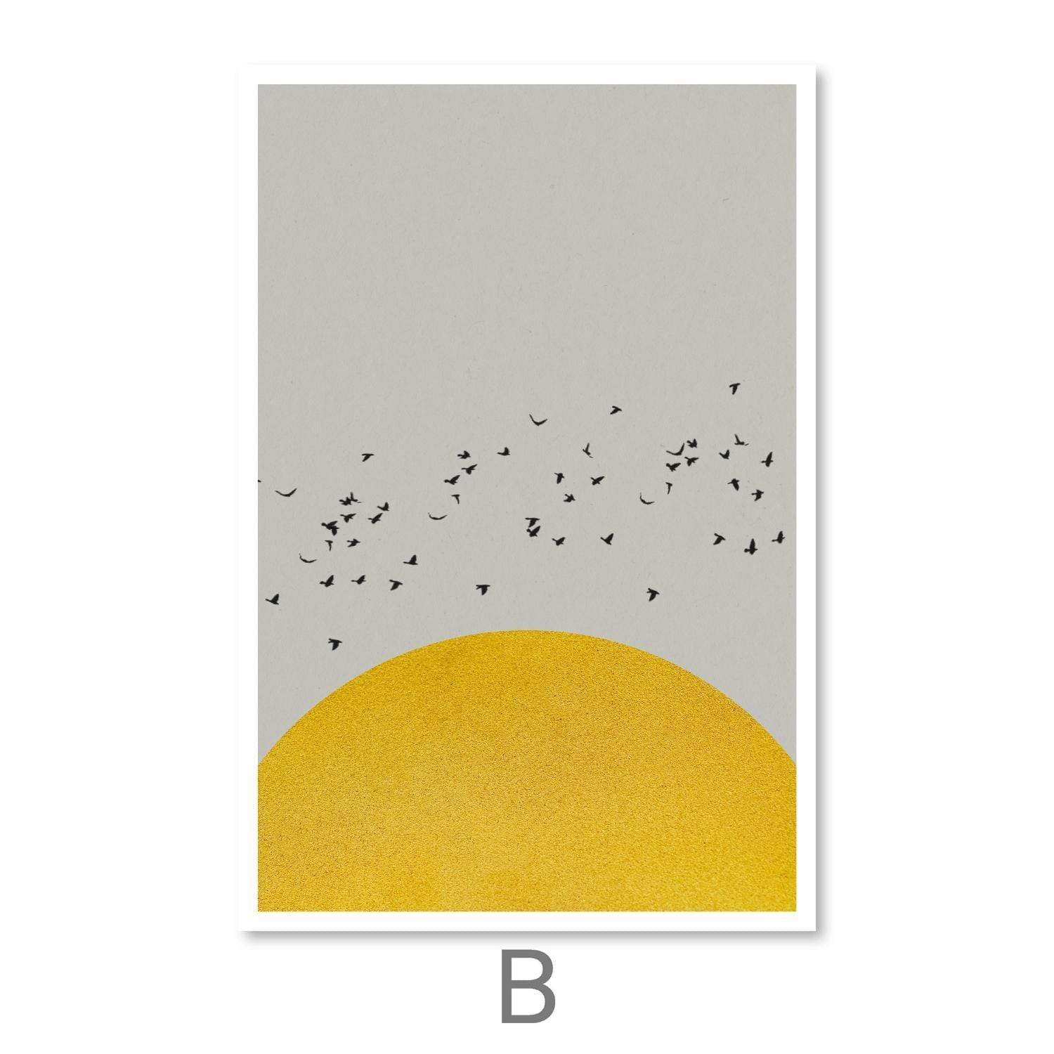 Tree Shadow Canvas Art B / 30 x 45cm / Unframed Canvas Print Clock Canvas