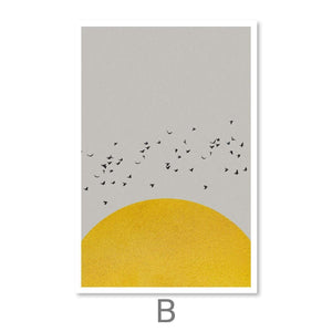 Tree Shadow Canvas Art B / 30 x 45cm / Unframed Canvas Print Clock Canvas