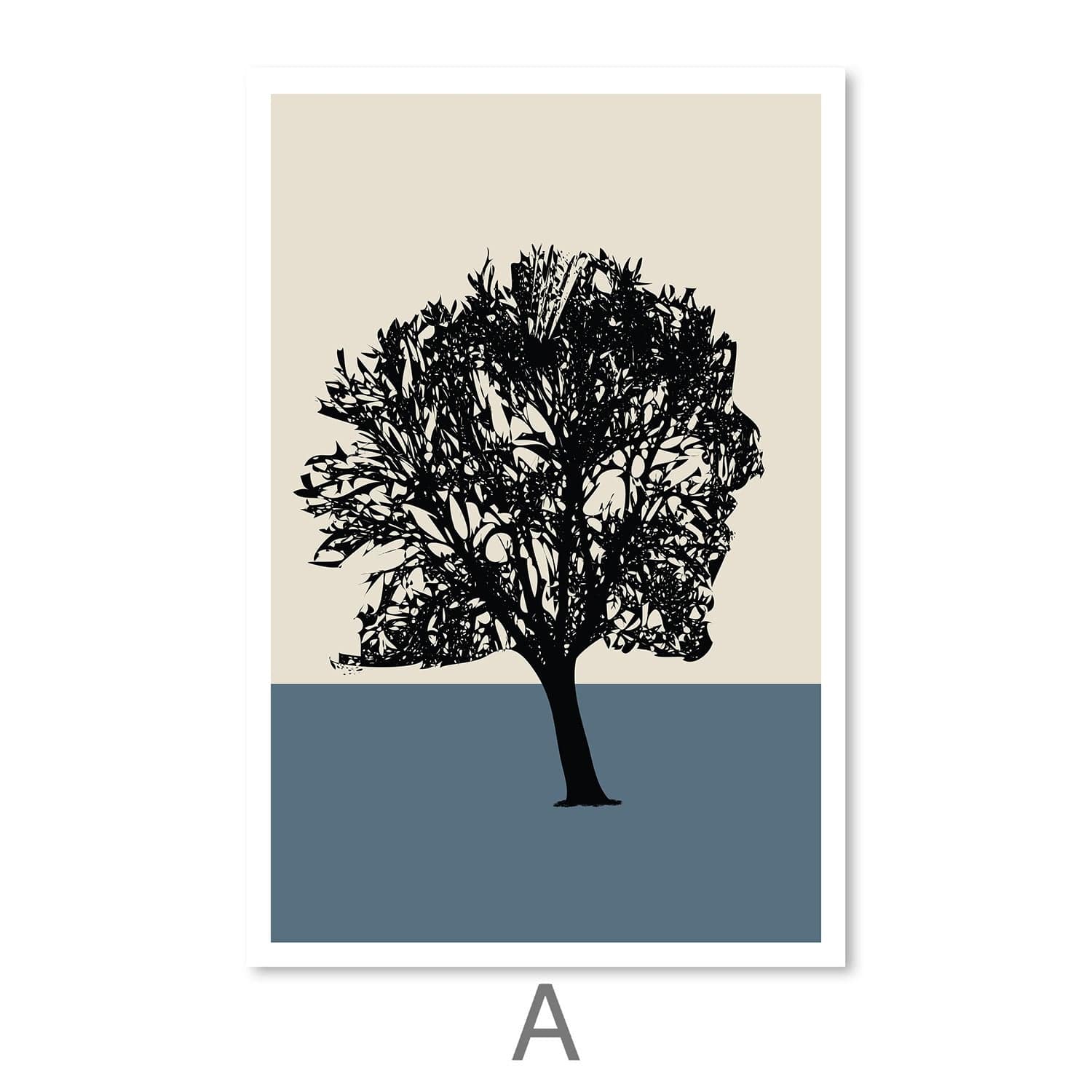 Tri Forest Layer Canvas Art Clock Canvas