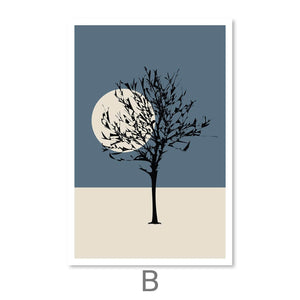 Tri Forest Layer Canvas Art Clock Canvas