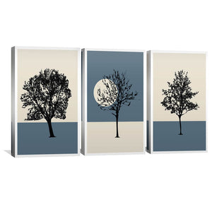 Tri Forest Layer Canvas Art Clock Canvas