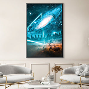 Triangle Canvas Art 30 x 45cm / Unframed Canvas Print Clock Canvas