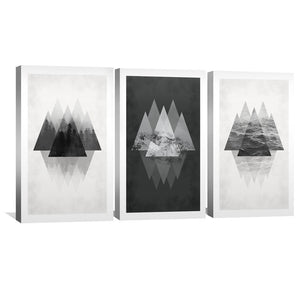 Trinity Landscapes Canvas Art Set of 3 / 30 x 45cm / Unframed Canvas Print Clock Canvas