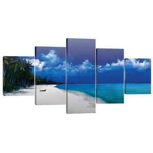 Tropical Escape Canvas - 5 Panel Art Clock Canvas