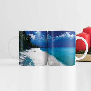 Tropical Escape Mug Mug White Clock Canvas