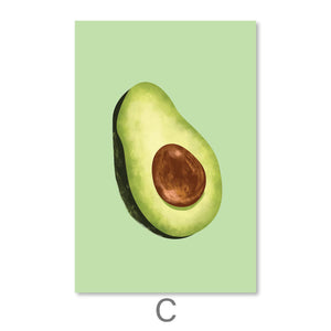 Tropical Fruit Canvas Art C / 30 x 45cm / Unframed Canvas Print Clock Canvas