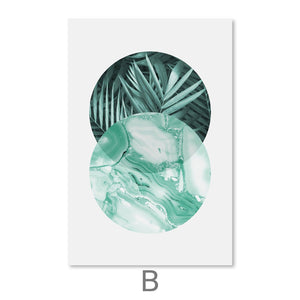 Tropical Geometry I Canvas Art B / 30 x 45cm / Unframed Canvas Print Clock Canvas