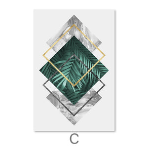 Tropical Geometry I Canvas Art C / 30 x 45cm / Unframed Canvas Print Clock Canvas