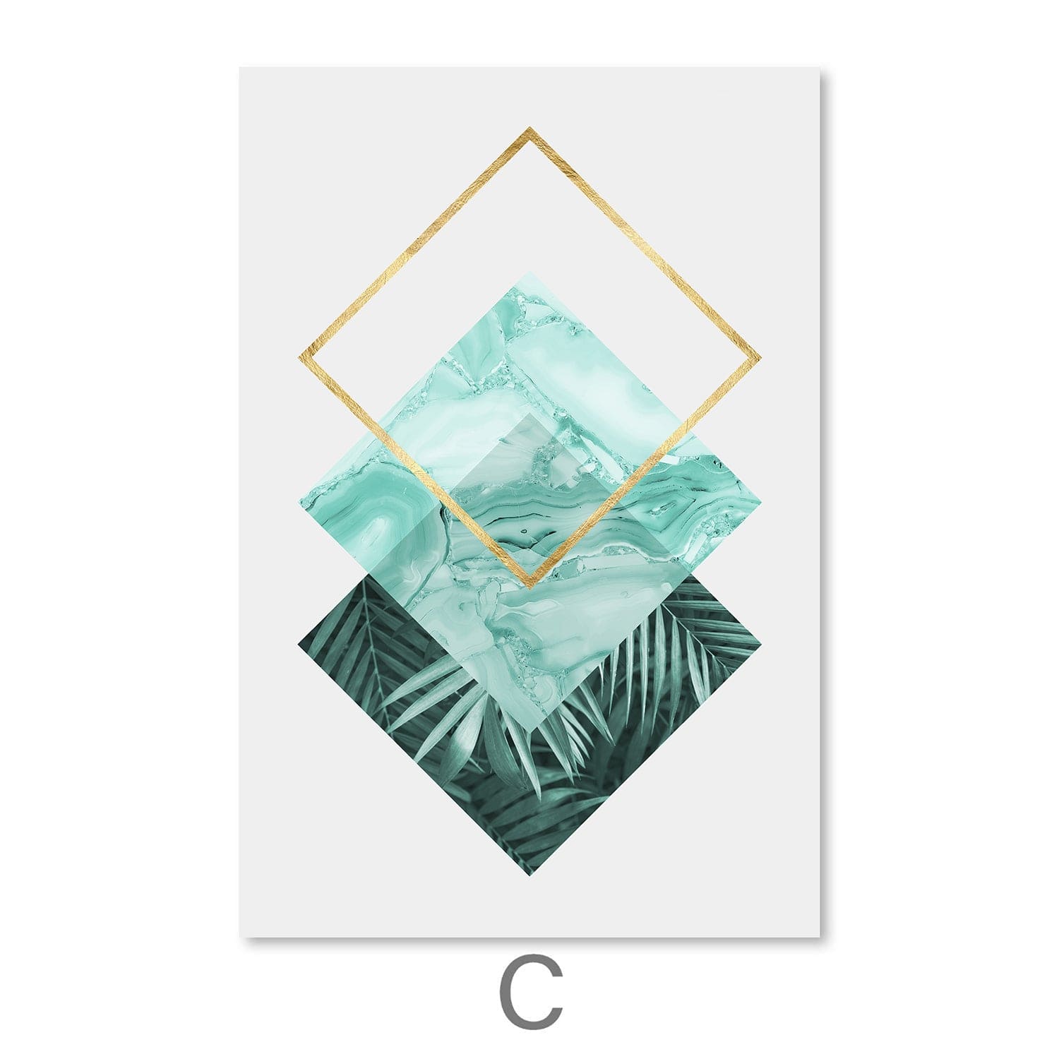Tropical Geometry II Canvas Art Clock Canvas