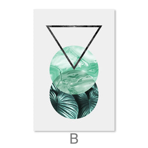 Tropical Geometry II Canvas Art Clock Canvas