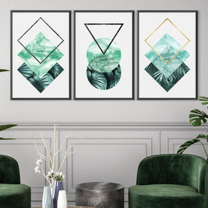 Tropical Geometry II Canvas Art Clock Canvas