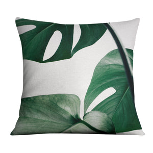 Tropical Leaf C Cushion Cushion 45 x 45cm Clock Canvas