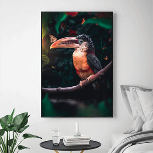 Tropical Toucan Canvas Art Clock Canvas
