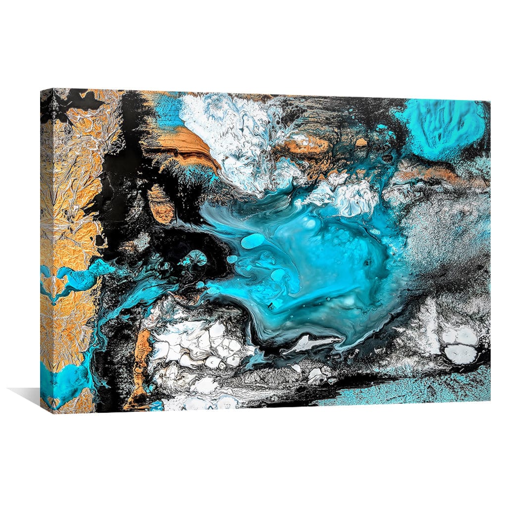 Turquoise Sonata Canvas Art Clock Canvas