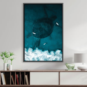 Turtle Canvas Art 30 x 45cm / Unframed Canvas Print Clock Canvas