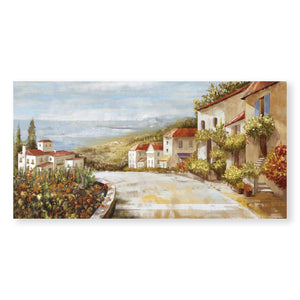 Tuscan Streets Canvas Art Clock Canvas