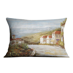 Tuscan Streets Cushion Cushion 48 x 33cm Clock Canvas