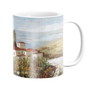 Tuscan Streets Mug Mug White Clock Canvas
