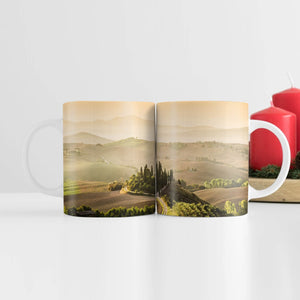 Tuscany Landscape Mug Mug White Clock Canvas
