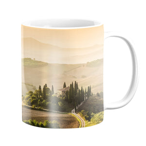 Tuscany Landscape Mug Mug White Clock Canvas