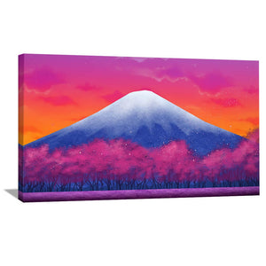Twilight Fuji Canvas Art Clock Canvas
