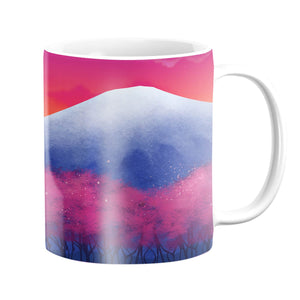 Twilight Fuji Mug Mug White Clock Canvas