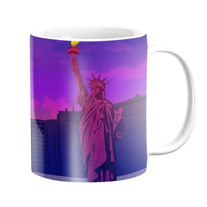 Twilight Liberty Mug Mug White Clock Canvas