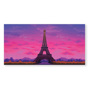 Twilight Paris Canvas Art Clock Canvas