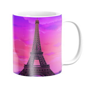 Twilight Paris Mug Mug White Clock Canvas