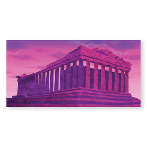 Twilight Parthenon Canvas Art Clock Canvas