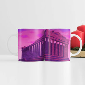 Twilight Parthenon Mug Mug White Clock Canvas