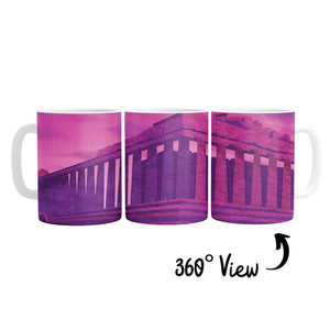 Twilight Parthenon Mug Mug White Clock Canvas