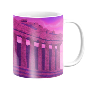 Twilight Parthenon Mug Mug White Clock Canvas