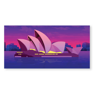 Twilight Sydney Canvas Art Clock Canvas