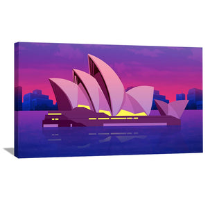 Twilight Sydney Canvas Art Clock Canvas
