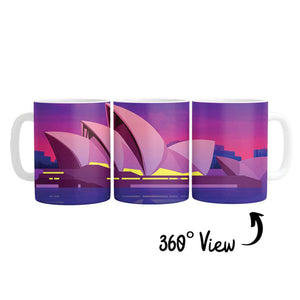 Twilight Sydney Mug Mug White Clock Canvas