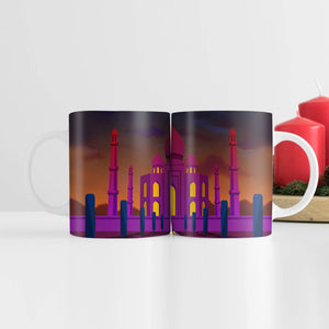 Twilight Taj Mahal Mug Mug White Clock Canvas