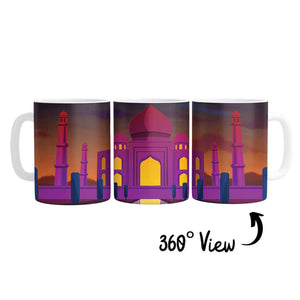 Twilight Taj Mahal Mug Mug White Clock Canvas