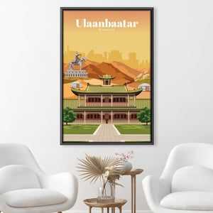 Ulaanbaatar Canvas - Studio 324 Art Clock Canvas