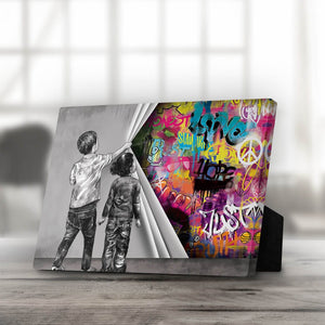 Uncovered Justice Desktop Canvas Desktop Canvas 25 x 20cm Clock Canvas