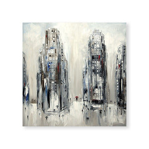 Under Umbrella Oil Canvas Art Clock Canvas