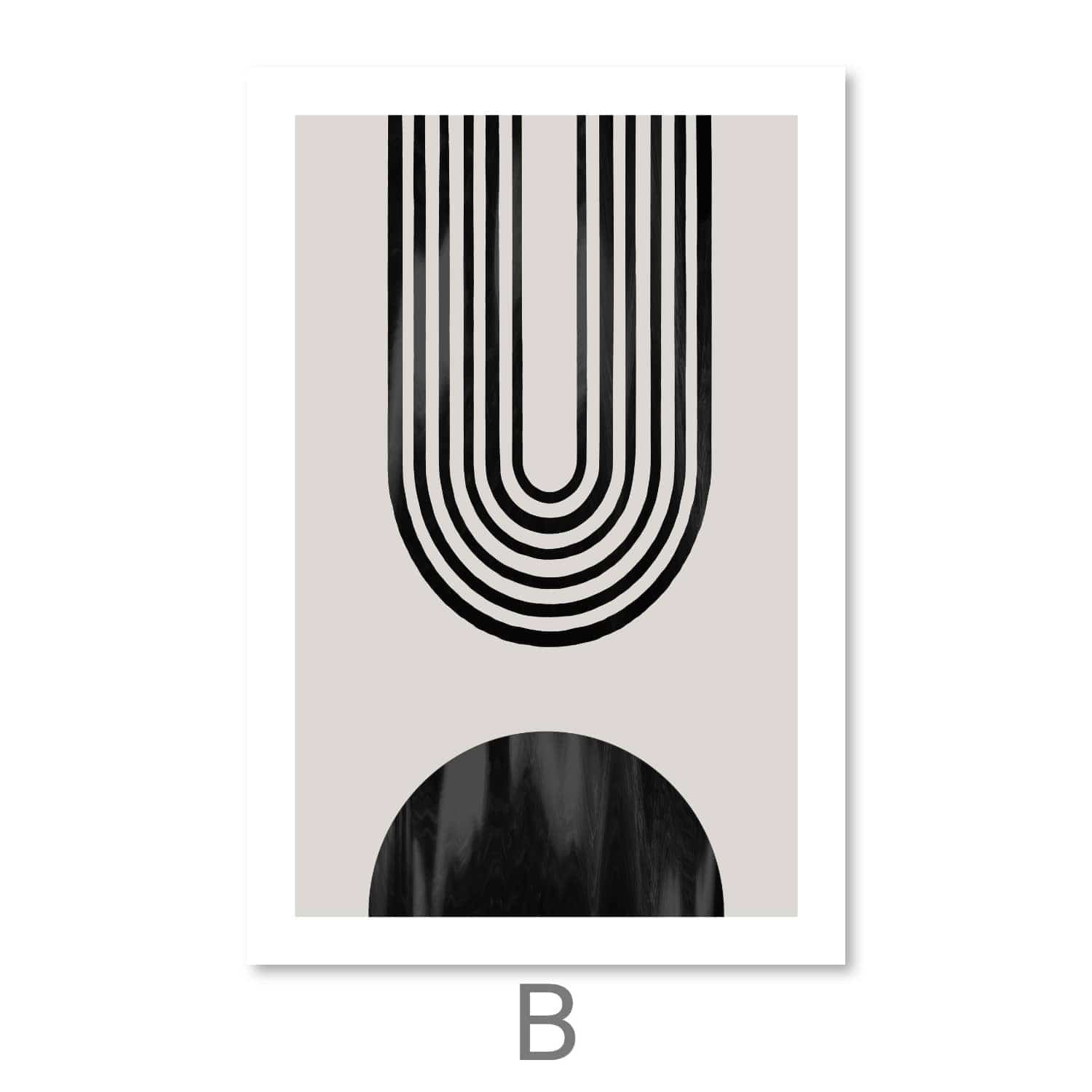 Unique Shapes Canvas Art B / 30 x 45cm / Unframed Canvas Print Clock Canvas