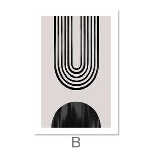 Unique Shapes Canvas Art B / 30 x 45cm / Unframed Canvas Print Clock Canvas