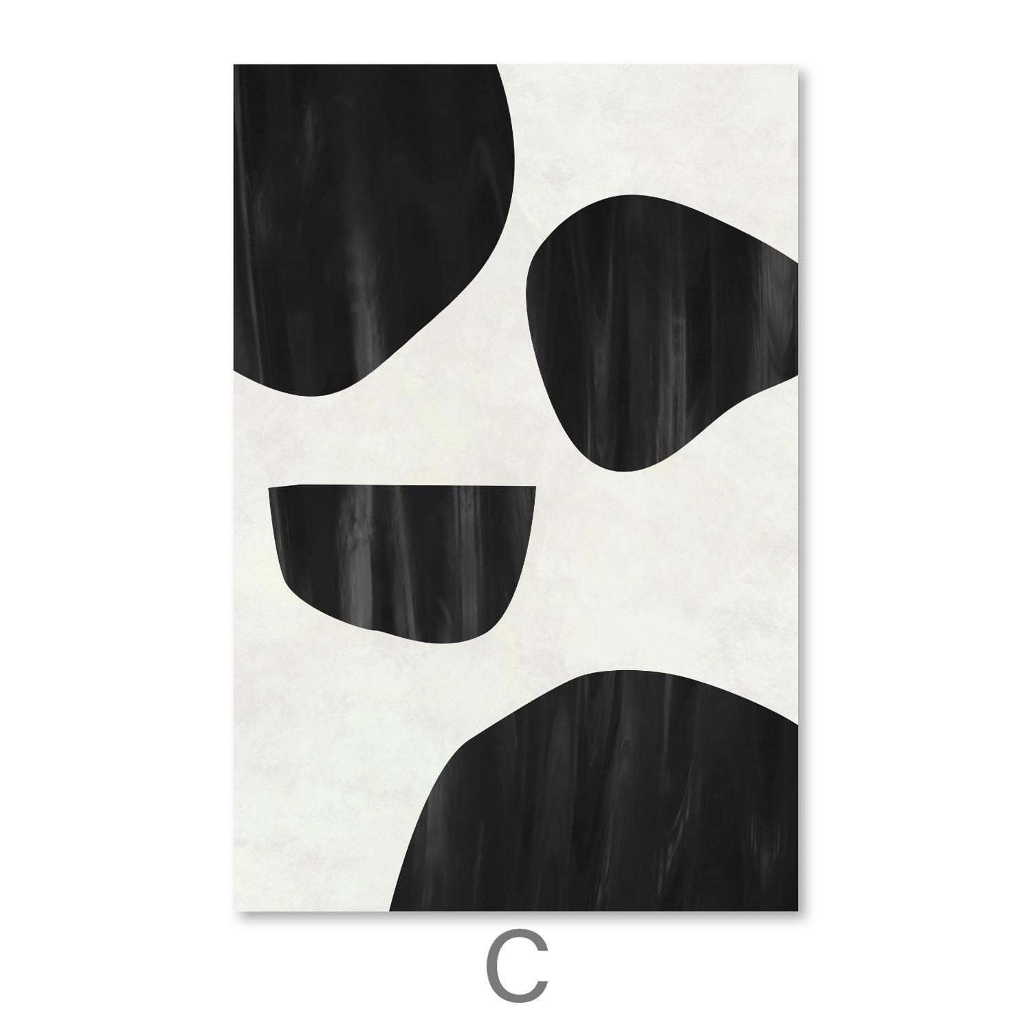 Unique Shapes Canvas Art C / 30 x 45cm / Unframed Canvas Print Clock Canvas